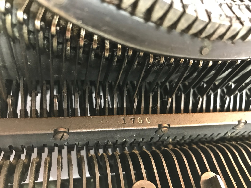 The key levers had a separate serial number: 1766