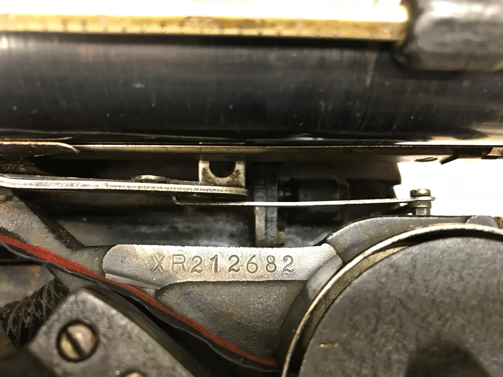 Serial number XR212682