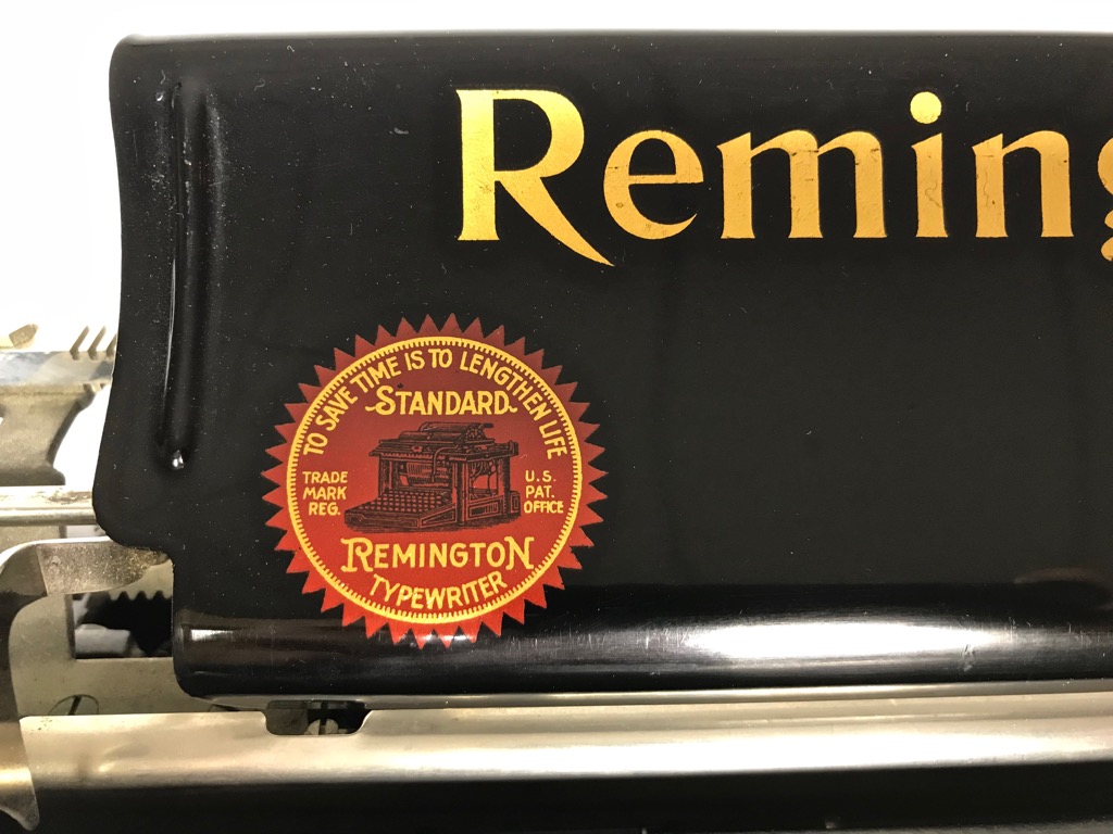 Pristine decal with Remington's famous slogan. 