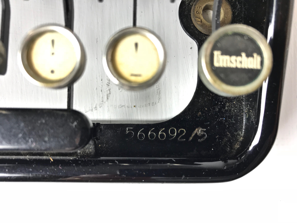 Right front serial number close up: 566692/5